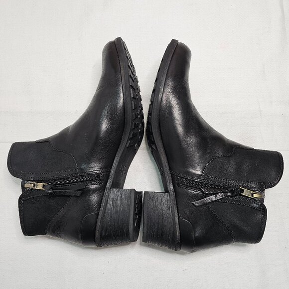UGG PENELOPE Ankle Boots Black SHERPA Side Zip 1008710 WOMEN'S Size 9.5 - Picture 6 of 12